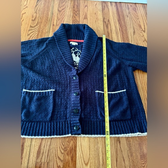 Anthropologie Maeve Seahorse Cardigan Sweater - 3X - Navy - EUC - Picture 5 of 8